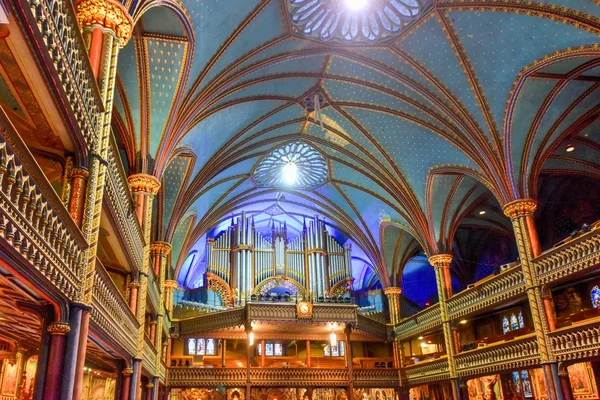 Bazylika Notre-Dame - Montreal, Kanada — Zdjęcie stockowe