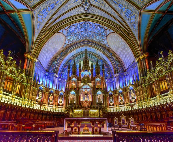 Basílica de Notre-Dame - Montreal, Canadá — Fotografia de Stock