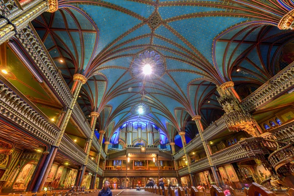 Bazylika Notre-Dame - Montreal, Kanada — Zdjęcie stockowe