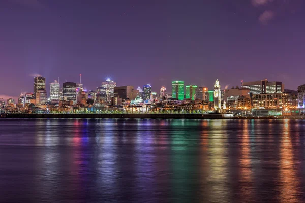 Montreal Skyline bei Nacht — Stockfoto