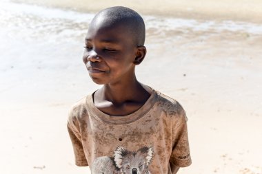 Vilanculos Beach, Mozambik yerli çocuk