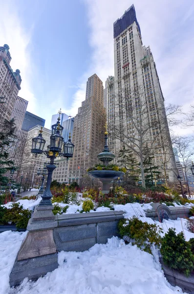 City Hall Park Fountain - NYC — Stock Photo, Image