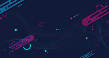 Geometrik elementlerin arka planına sahip fütürist sanat eserlerinin soyut pembe ve mor dizaynı. Reklam, poster, sanat eseri, şablon tasarımı, baskı için dekorasyon. Resim vektörü eps10