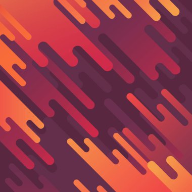 Renkli şablon dekorasyonunun soyut mor yuvarlak çizgili desen tasarımı. Elementlerin üst üste binmesi, dalgalı akışkan arka plan. illüstrasyon vektörü
