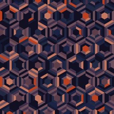 Renksiz çizim şablonunun soyut altıgen desenli tasarımı. Geometrik elementlerin biçim arkaplanı örtüşüyor. illüstrasyon vektörü 