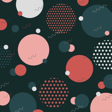 Yarım tonluk dekoratif şablona sahip soyut geometrik desen çizimi. Klasik element biçimi arkaplanı ile örtüşüyor. illüstrasyon vektörü