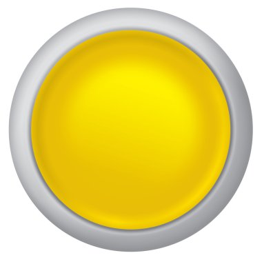 Web sitesi için sarı parlak düğme vektör tasarımı.