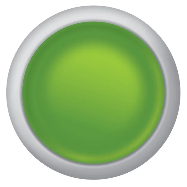 Projeto de vetor de botão brilhante verde para o site . — Vetor de Stock