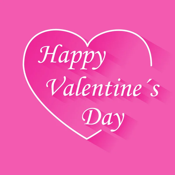 De dag van Valentijnskaarten vintage belettering achtergrond vector met hart op roze — Stockvector