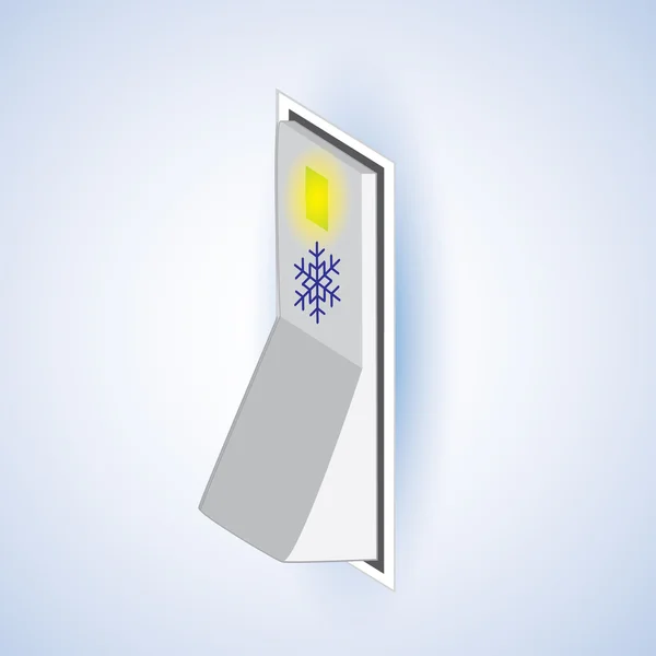 Christmas snowflake on/off switch — Stock Vector