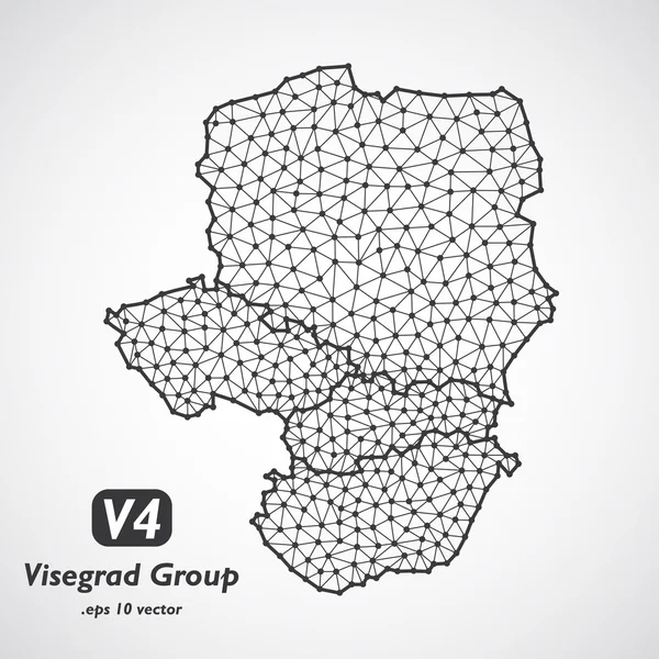 Düşük Poli Visegrad dört eşleyin. Grup orta Europe devletler - Slovakya, Polonya, Macaristan, Çek Cumhuriyeti