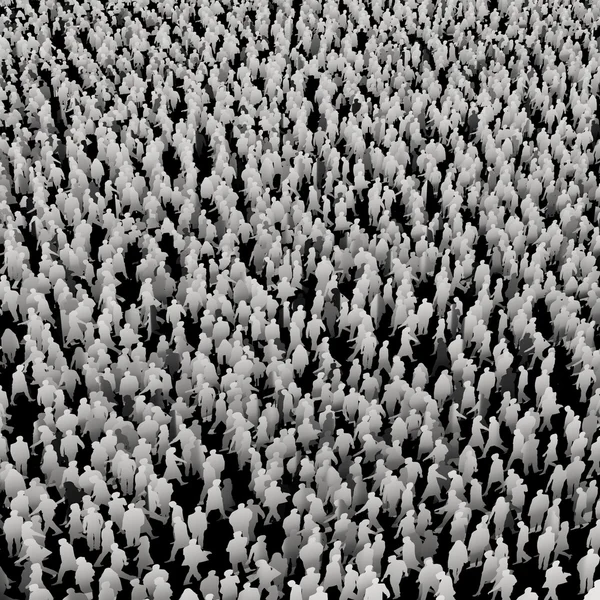 Giant abstract crowd illustration — Stock Photo, Image