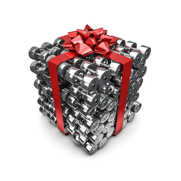 Dumbbell gift — Stock Photo, Image