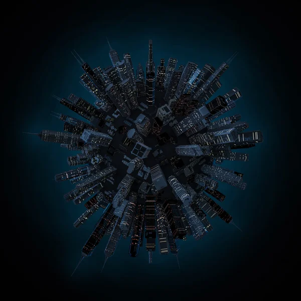 Night city globe — Stock Photo, Image