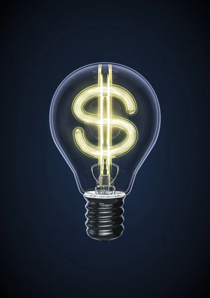 Dollar bulb — Stock Photo, Image