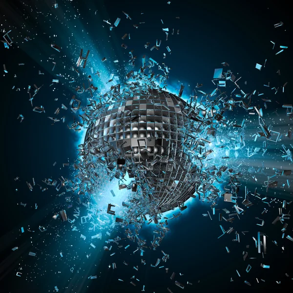 Disco planeet explosie — Stockfoto