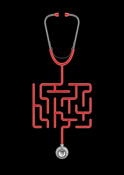 Stetoskop labyrint — Stockfoto