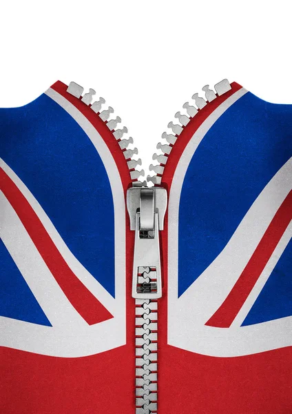 Bandiera britannica con cerniera — Foto Stock