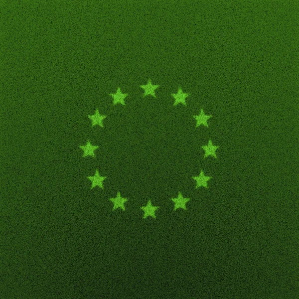 Bandera de hierba UE — Foto de Stock