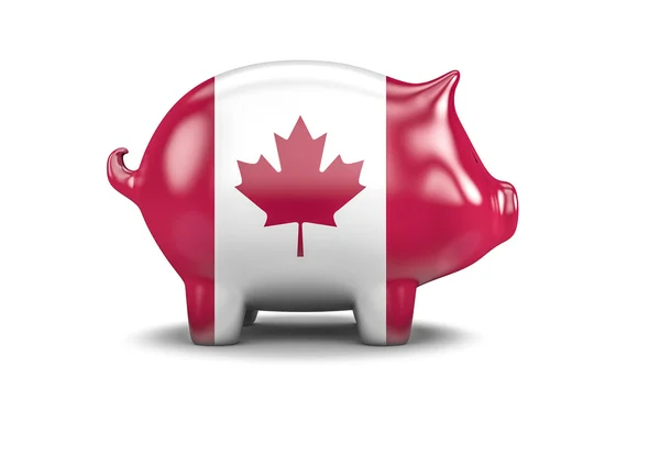 Canadian piggy bank — Stock Photo, Image