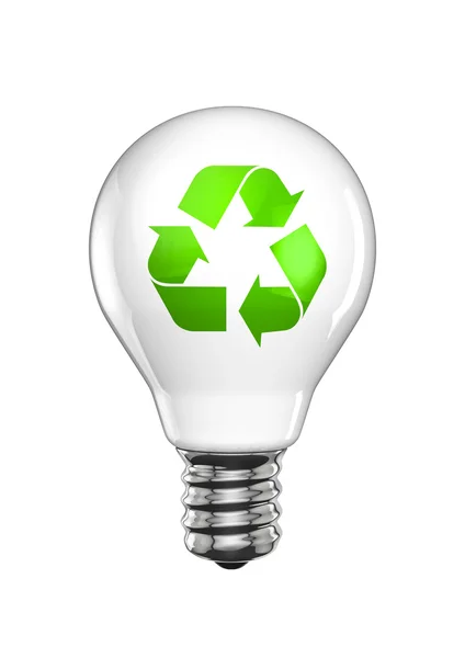 Recycle-gloeilamp — Stockfoto