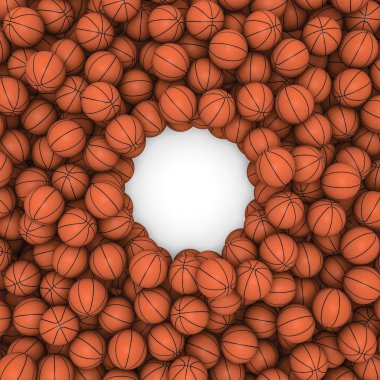 Basket topları çerçeve arka plan