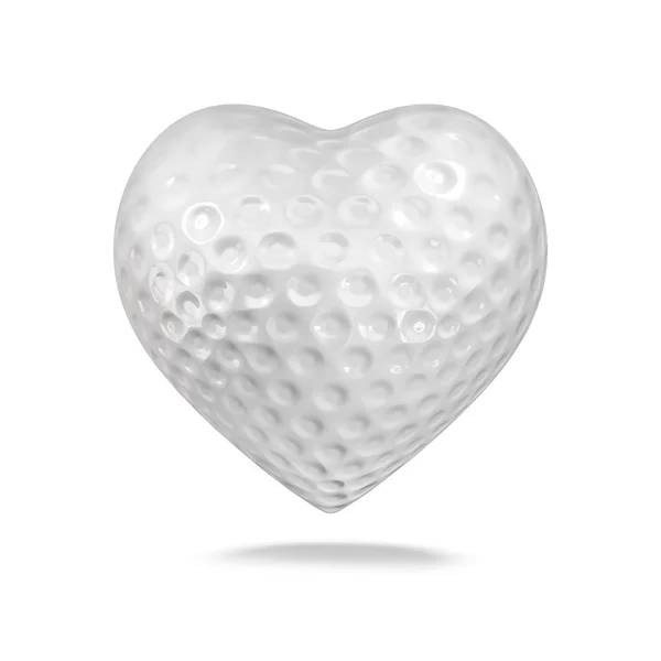 Corazón de pelota de golf —  Fotos de Stock