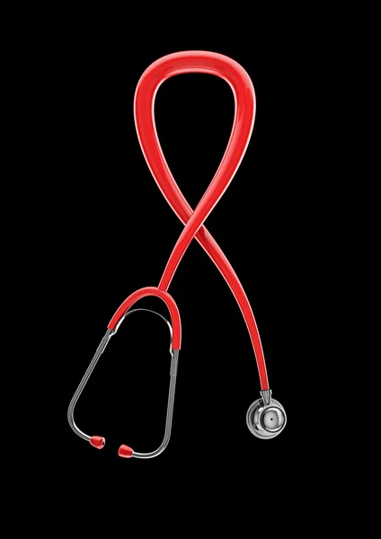 Stetoskop Aids świadomości — Zdjęcie stockowe