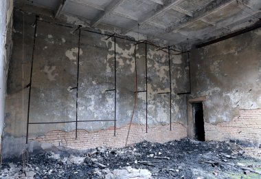 Club sinema salonu binanın büyük yangından sonra iç