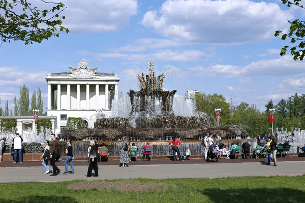 ロシア展示センター (Vvc の噴水石の花) — ストック写真