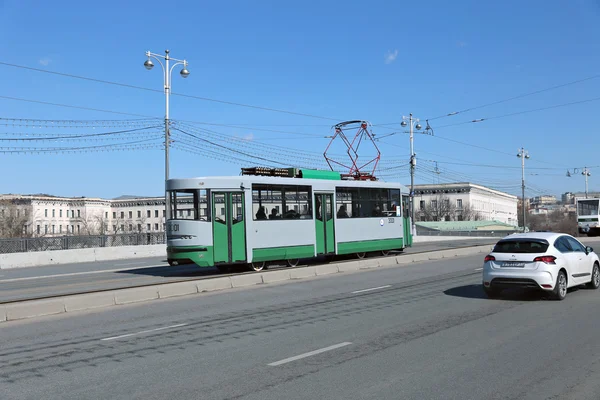 Retro spårvagn i Moskva — Stockfoto