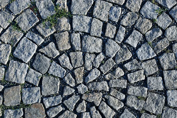 Graniet bestrating in de vorm van ronde in Praag — Stockfoto