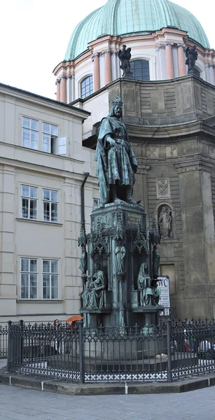 Monument to king Karl IV in Prague — Stock Photo, Image