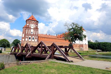 Beyaz Rusya'da karmaşık antik mir Kalesi