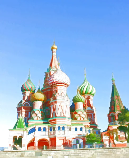 Cathedral of Basil Blessed in Moscow — Stock Photo, Image