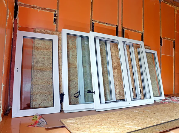 Installation of plastic windows — Stock Photo, Image