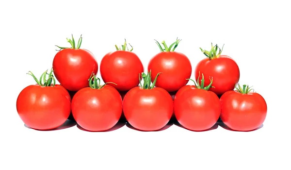 Pocos tomates rojos aislados —  Fotos de Stock