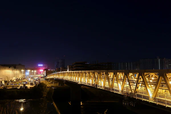 Myakininskaya (Mitinskiy) Metro bridge in Moscow — Stock Photo, Image