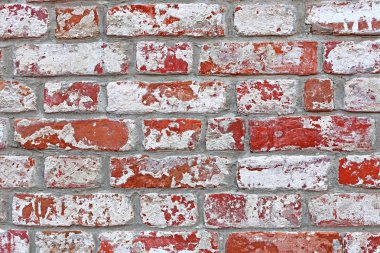 The texture of the ancient red brick wall clipart