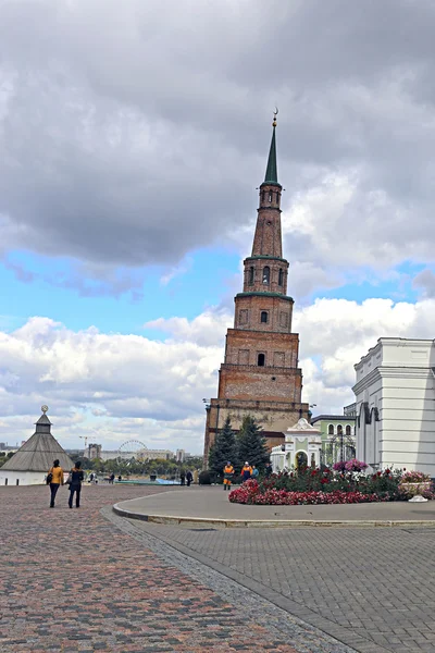 Soyembike věž v Kremlu ve městě Kazaň — Stock fotografie