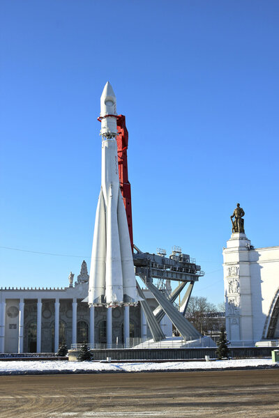 The rocket "Vostok" on the launch pad