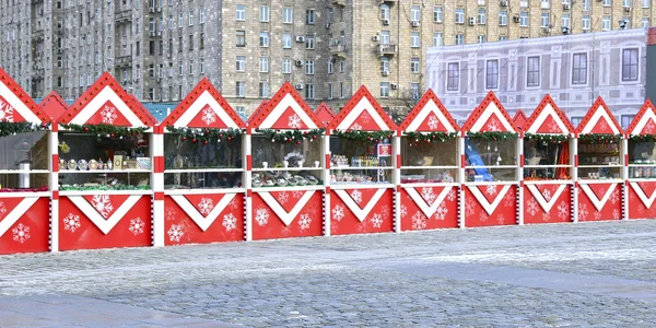 Weihnachtsmarkt in Moskau — Stockfoto