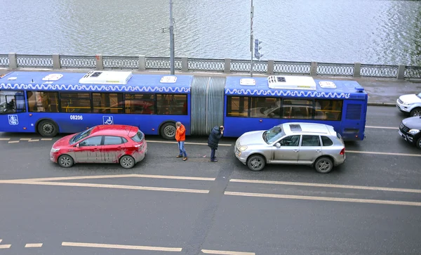 O acidente de carro em Moscou — Fotografia de Stock