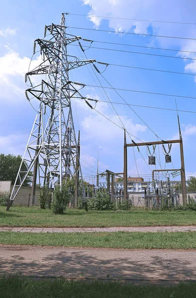 Linhas de energia elétrica — Fotografia de Stock