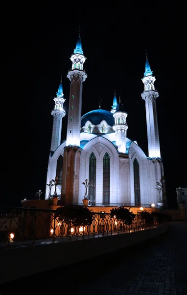 Mezquita Kul-Sharif en Kazán Kremlin por la noche —  Fotos de Stock