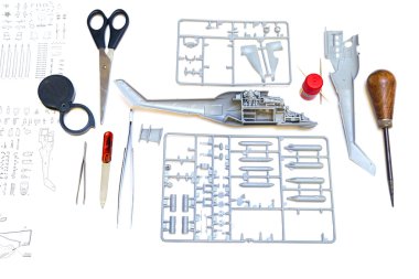 Hobiler birleştirilmiş model helikopter