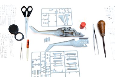 Hobbies assembled model helicopter clipart