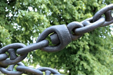 Zincir bağlantıların Suomenlinna deniz kale eski dökme demir