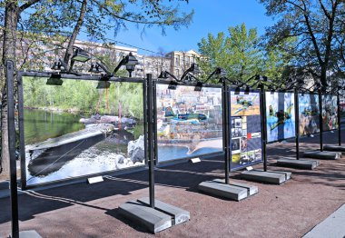 İkinci Dünya Savaşı sırasında askeri eski fotoğrafları ile standları 