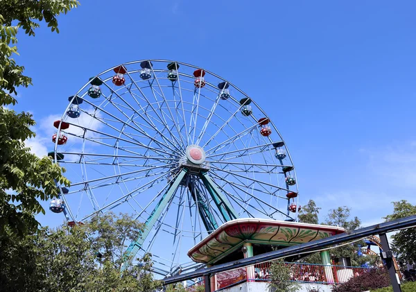 Amusement rides in the amusement park — Stock Photo, Image